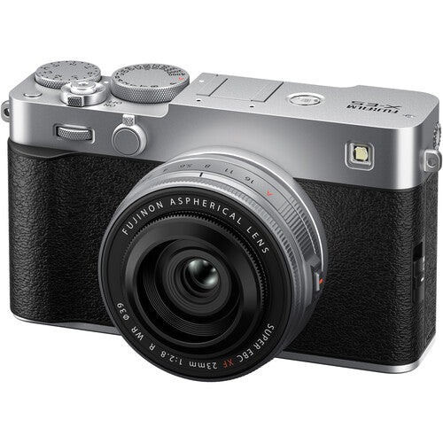 Fujifilm X-E5 Mirrorless Camera with XF 23mm F/2.8 R WR Lens (Silver)