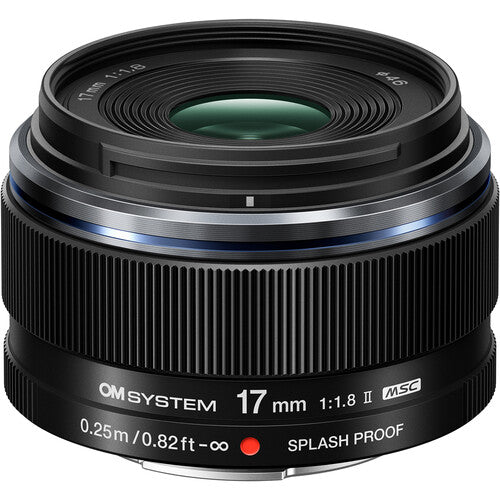 OM System M.Zuiko ED 17mm f/1.8 II Lens (Black)