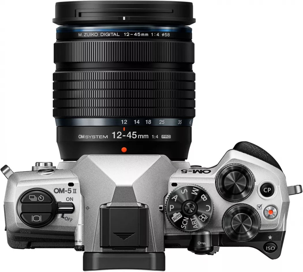 OM System OM-5 Mark II Mirrorless Camera with 12-45mm F/4 Pro Lens (Silver)