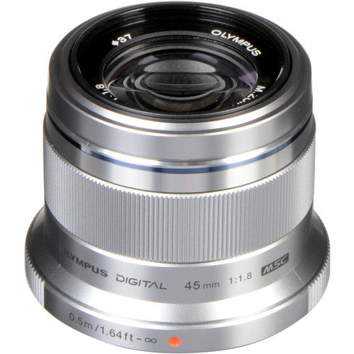 Olympus M.Zuiko 45mm F/1.8 Lens (Silver)