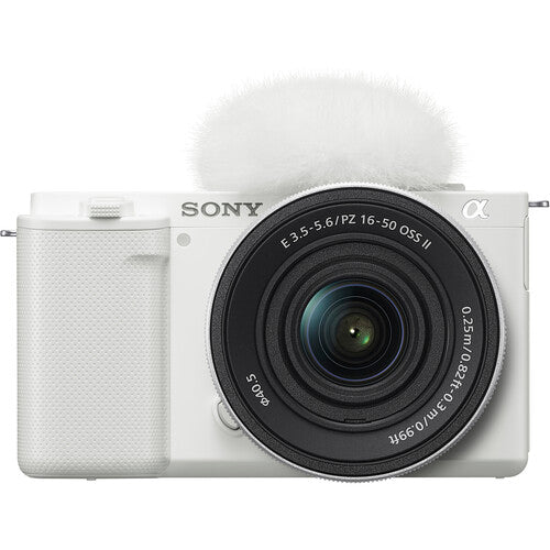 Sony ZV-E10 Mirrorless Camera with 16-50mm II Lens (ILCZV-E10K) (White)