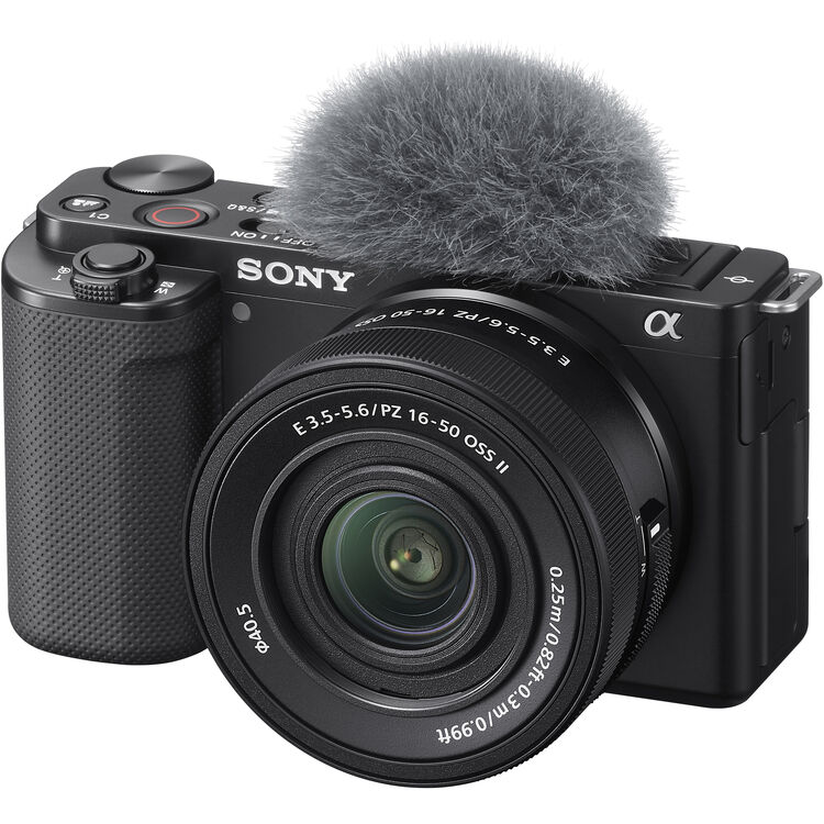 Sony ZV-E10 Mirrorless Camera with 16-50mm II Lens (ILCZV-E10K) (Black)
