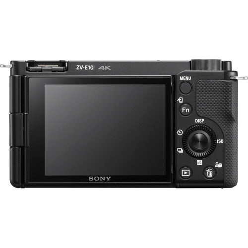 Sony ZV-E10 Mirrorless Camera with 16-50mm II Lens (ILCZV-E10K) (Black)